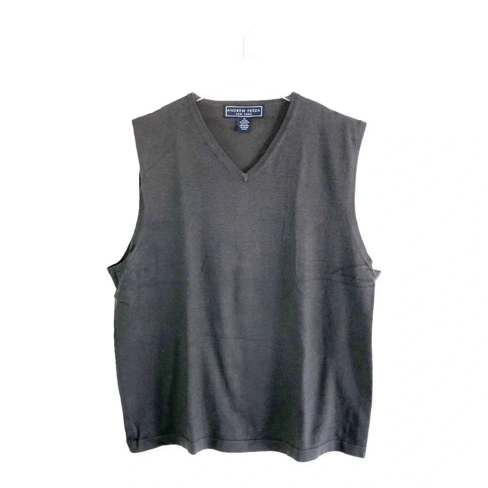 Andrew Fezza New York Silk Blend Knit Vest XL